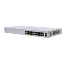 Cisco CBS110, switch no administrado de capa 2, Gigabit Ethernet 10/100/1000, con Energía sobre Ethernet PoE, formato 1U, color gris, SKU CBS110-24PP-UK