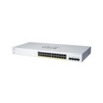 Cisco CBS220-24FP-4G, switch gestionado L2, Gigabit Ethernet (10/100/1000), con Energía sobre Ethernet (PoE) en color blanco. SKU: CBS220-24FP-4G-EU
