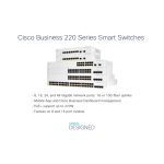 Imagen del switch Cisco modelo CBS220-24FP-4X Gestionado L2 con puertos Gigabit Ethernet (10/100/1000) con soporte PoE, en color blanco, SKU CBS220-24FP-4X-UK