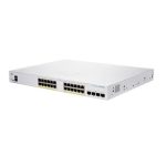 Imagen del Cisco switch gestionado L2/L3 modelo CBS250-24P-4GEU-RF, con 24 puertos Gigabit Ethernet (10/100/1000), color plata