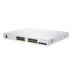 Cisco CBS250-24P-4X-EU switch gestionado L2/L3 con 24 puertos Gigabit Ethernet (10/100/1000) y color plata. SKU: CBS250-24P-4X-EU
