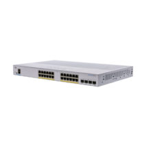 Imagen del switch Cisco CBS250 con gestión L3, soporte Gigabit Ethernet (10/100/1000) y Energía sobre Ethernet (PoE), SKU CBS250-24P-4X-UK