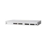 Switch gestionado Cisco CBS350 con 10G Ethernet, ideal para redes empresariales, en color negro y gris, SKU CBS350-16XTS-EU