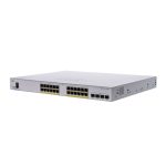 Switch Cisco CBS350-24FP-4X-UK Gestionado L2/L3 con 24 puertos Gigabit Ethernet (10/100/1000), Power over Ethernet (PoE) en color plata. SKU: CBS350-24FP-4X-UK