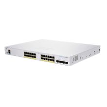 Cisco CBS350-24P-4G-EU switch gestionado L2/L3 con puertos Gigabit Ethernet (10/100/1000) en color plata, SKU CBS350-24P-4G-EU