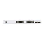 Imagen del Cisco CBS350, un switch gestionado L3 con puertos Gigabit Ethernet (10/100/1000) en color gris. SKU: CBS350-24T-4X-UK