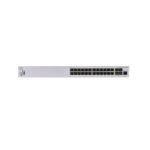 Vista frontal del switch Cisco CBS350-24XT-UK gestionado L3 con 24 puertos 10G Ethernet, SKU CBS350-24XT-UK, en colores negro y gris