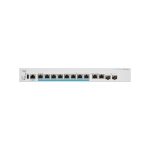 Imagen del switch Cisco CBS350 gestionado L3 con capacidad 2.5G Ethernet, PoE, en formato 1U, SKU CBS350-8MP-2X-UK. Color negro y gris.