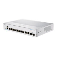 Imagen del Cisco CBS350-8T-E-2G-EU, un switch gestionado L2/L3 con 8 puertos Gigabit Ethernet y SKU CBS350-8T-E-2G-EU