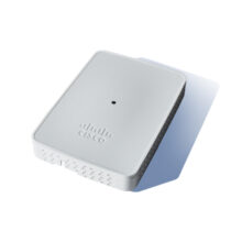 Vista frontal del punto de acceso inalámbrico Cisco CBW143ACM, con velocidad de 867 Mbit/s y acabado en blanco, SKU CBW143ACM-E-UK