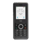 Imagen del Cisco IP DECT 6825 Bundle, un teléfono IP negro con pantalla LED SKU CP-6825-3PC-BUN-CE