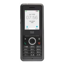 Imagen del Cisco IP DECT 6825 Bundle, un teléfono IP negro con pantalla LED SKU CP-6825-3PC-BUN-CE