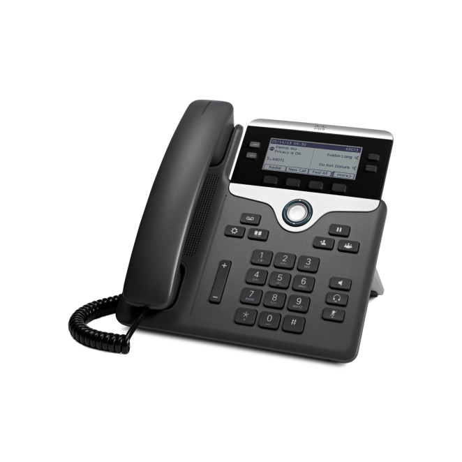 Cisco 7841 teléfono IP Negro, Plata con pantalla LCD de 4 líneas Imagen del teléfono IP Cisco 7841 negro y plata, con pantalla LCD de 4 líneas. SKU: CP-7841-K9=