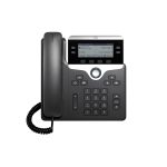Imagen del teléfono IP Cisco 7841 negro y plata, con pantalla LCD de 4 líneas. SKU: CP-7841-K9=
