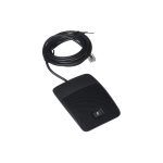 Micrófono Cisco modelo CP-8832-MIC-WIRED= en color plata, diseñado como accesorio para videoconferencia.