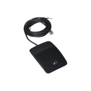 Micrófono Cisco modelo CP-8832-MIC-WIRED= en color plata, diseñado como accesorio para videoconferencia.