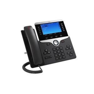 Teléfono IP Cisco 8841 en colores negro y plata con cinco líneas, modelo CP-8841-3PCC-K9=