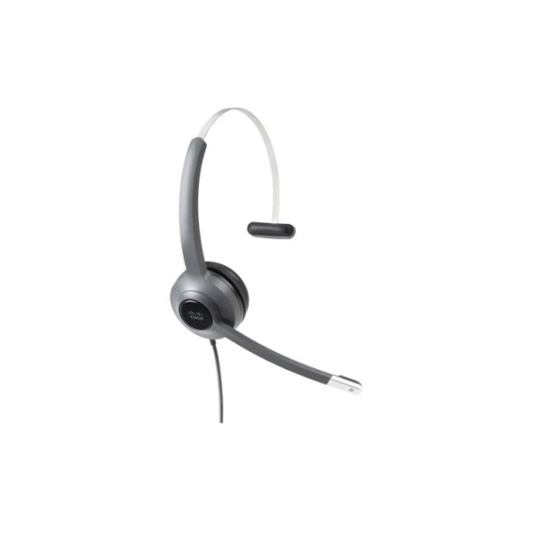 Cisco 521 auriculares alámbricos tipo diadema para oficina o centro de llamadas con conexión USB Tipo C en color negro y gris, SKU CP-HS-W-521-USBC