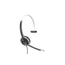 Auriculares alámbricos Cisco Headset 531 en negro y gris, ideales para oficina o centro de llamadas. SKU: CP-HS-W-531-RJ=