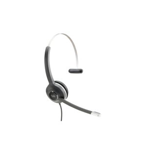Auriculares alámbricos Cisco Headset 531 en negro y gris, ideales para oficina o centro de llamadas. SKU: CP-HS-W-531-RJ=