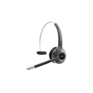 Auriculares inalámbricos Cisco 561 para oficina y centro de llamadas, con conexión USB tipo A y Bluetooth, en colores negro y gris. SKU: CP-HS-WL-561-M-EU=