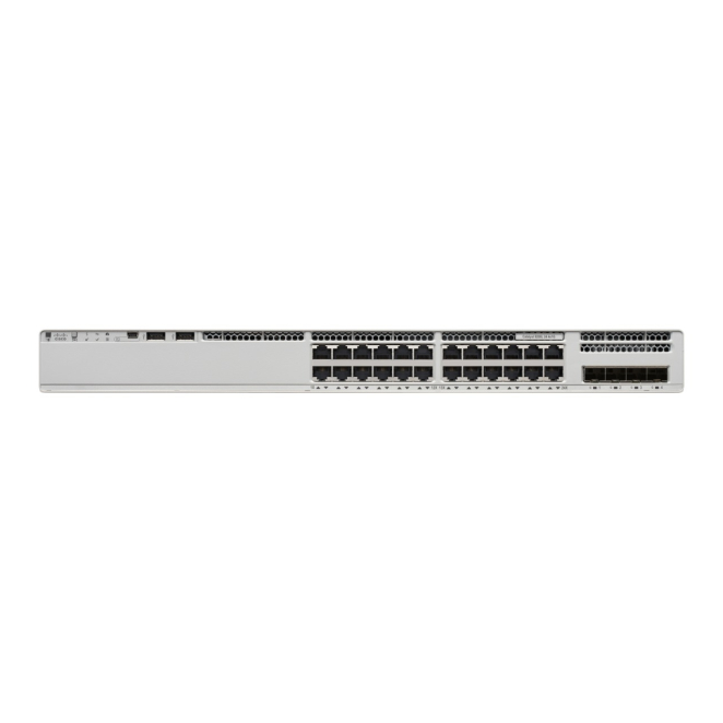Cisco Catalyst 9200L Switch Gestionado L3 Gigabit Ethernet Imagen del switch Cisco Catalyst 9200L gestionado L3, Gigabit Ethernet (10/100/1000), gris, SKU C9200L-24T-4G-E.