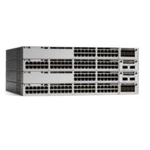 Imagen del switch gestionado Cisco Catalyst C9300-48T-A con capacidades L2/L3, puertos Gigabit Ethernet (10/100/1000) y color gris. SKU: C9300-48T-A