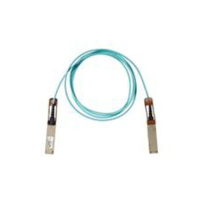Cisco Cable de fibra óptica e InfiniBand 15 m alta velocidad Imagen del cable de fibra óptica e InfiniBand Cisco de 15 metros, modelo QSFP-100G-AOC15M=, diseñado para alta velocidad de transmisión.
