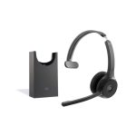 Auriculares inalámbricos Cisco HS-WL-721-BUNAS-C negros con diadema, base de carga y conectividad Bluetooth, ideales para oficinas y centros de llamadas