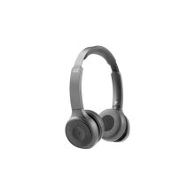 Auriculares Cisco Headset 730, diadema Bluetooth con base de carga en color negro. SKU HS-WL-730-BUNAS-C