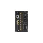 Imagen del Cisco IE-3400-8P2S-A, un switch gestionado L2/L3 Gigabit Ethernet (10/100/1000) con PoE, color negro. SKU IE-3400-8P2S-A.