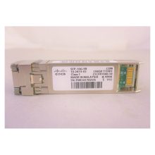 Imagen del convertidor de medio Cisco SFP-10G-SR con especificaciones de 850 nm para redes de alta velocidad. SKU SFP-10G-SR=