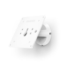 Soporte de pared blanco para monitor de 27 pulgadas, modelo Compulocks 505W, adecuado para monitores grandes de hasta 68.6 cm.