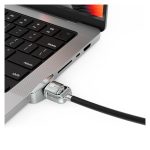 Cable antirrobo Compulocks MBPR14LDG01KL para portátiles en colores negro y plata con sistema de llaves. Seguro y resistente.