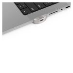 Cable antirrobo Compulocks plata para portátiles con SKU MBPR16LDG02