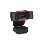 Cámara web Conceptronic AMDIS 1080P FHD, resolución 1920 x 1080 Pixeles, conexión USB 2.0, colores negro y rojo, SKU AMDIS04R