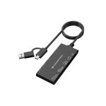 Conceptronic BIAN10B lector de tarjeta USB 3.2 Gen 1 Type-A y Type-C en color negro, SKU BIAN10B