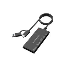 Conceptronic BIAN10B lector de tarjeta USB 3.2 Gen 1 Type-A y Type-C en color negro, SKU BIAN10B