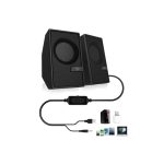 Altavoz Conceptronic BJORN02B negro de 2 vías, inalámbrico y alámbrico, con potencia de 6 W.