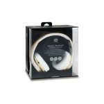 Auricular y casco Conceptronic CHSPBTNFCSPKG con Bluetooth, MicroUSB, color oro y blanco, diadema para llamadas y música