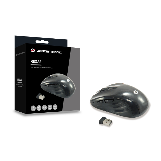 Conceptronic CLLM5BTRVWL ratón Viajes mano derecha RF inalámbrico Óptico 1600 DPI 4 Conceptronic CLLM5BTRVWL ratón portátil