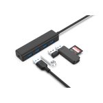 Conceptronic hub CTC4USB3 con 4 puertos USB 3.2 Gen 1 (3.1 Gen 1) Type-C, 5000 Mbit/s, en color negro