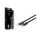 Imagen del cable USB 2.0 de 1,2 metros Conceptronic ETTA03B12 con conector USB C en color negro