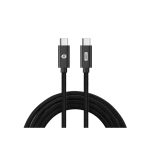 Imagen del cable USB Conceptronic modelo ETTA03B20, de 2 metros, compatible con USB 2.0 y equipado con conector USB C, en color negro.