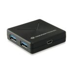 Hub de interfaz USB 3.2 Gen 1 Mini-B de Conceptronic, 5000 Mbit/s, color negro, SKU HUBBIES02B