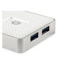 Conceptronic HUBBIES03W hub de interfaz USB 3.2 Gen 1, Micro-B, 5000 Mbit/s, Blanco