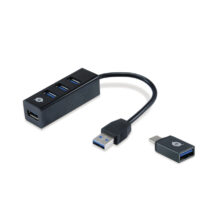 Conceptronic HUBBIES04B, hub de interfaz USB 3.2 Gen 1 Type-A, 5000 Mbit/s, color negro SKU: HUBBIES04B