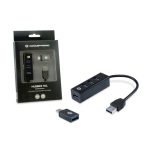 Conceptronic HUBBIES04B, hub de interfaz USB 3.2 Gen 1 Type-A, 5000 Mbit/s, color negro SKU: HUBBIES04B
