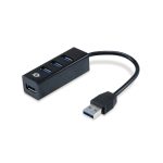 Conceptronic HUBBIES04B, hub de interfaz USB 3.2 Gen 1 Type-A, 5000 Mbit/s, color negro SKU: HUBBIES04B