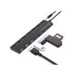 Conceptronic HUBBIES09BP hub de interfaz USB 3.2 Gen 1 (3.1 Gen 1) Type-A, velocidad de 5000 Mbit/s, color negro, SKU HUBBIES09BP